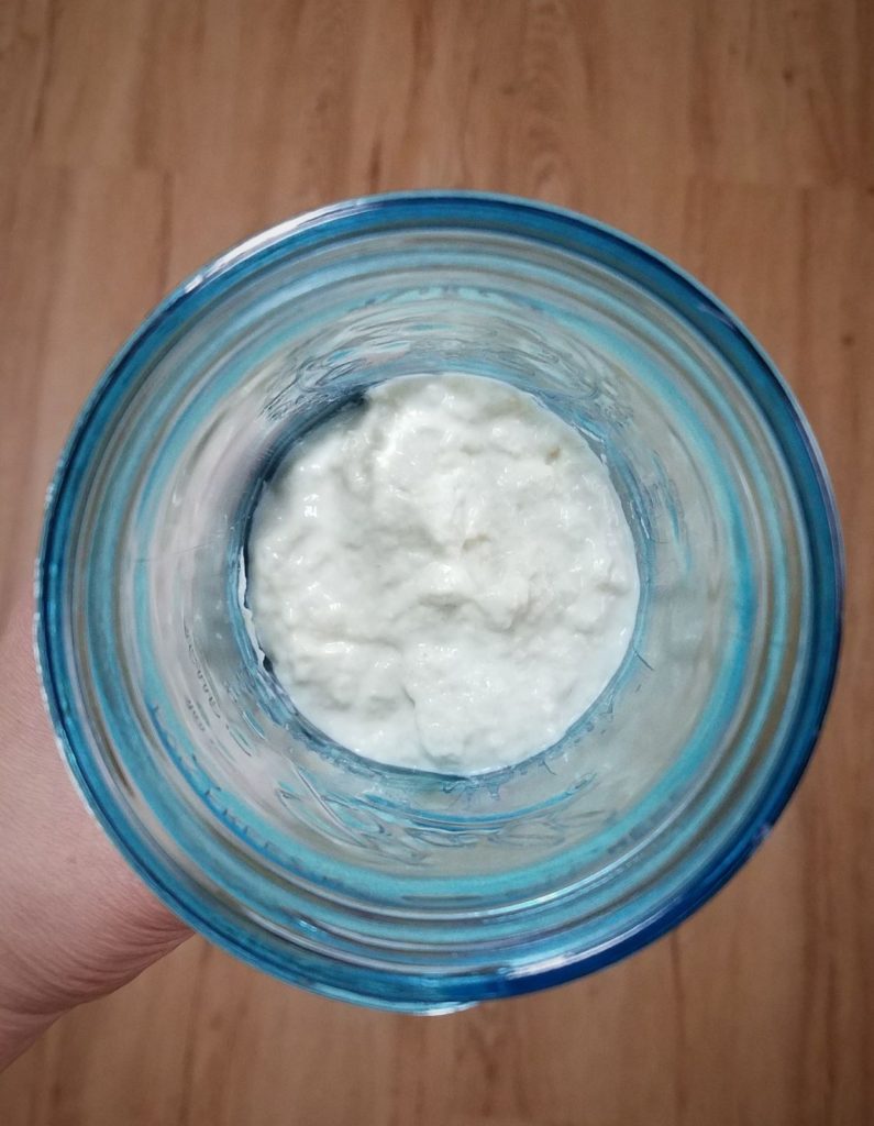 just feed small sourdough starter in blue jar