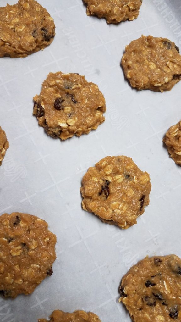 unbaked cookies on baking sheet