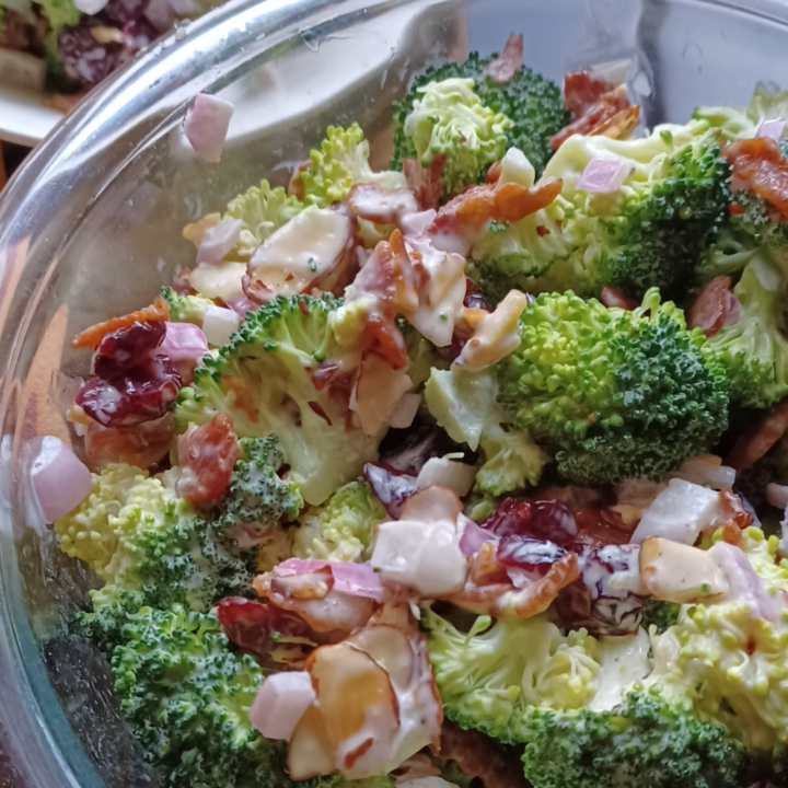 Healthy Broccoli Salad with Cranberries